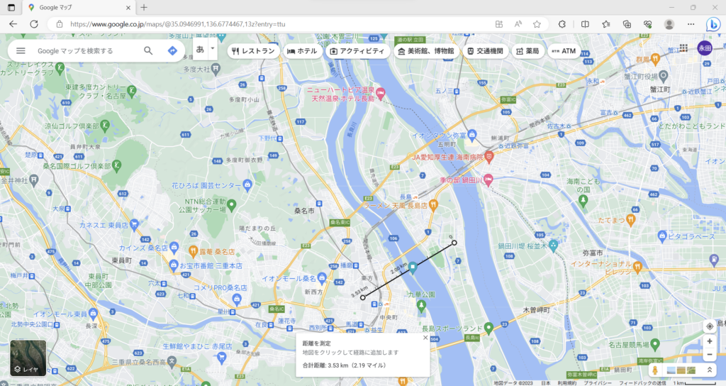 Googlemap 距離測定2